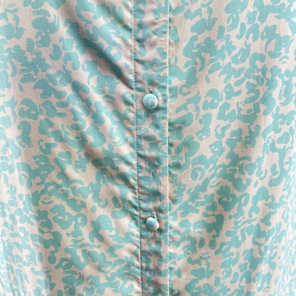 Ava & Viv Green Print Reversible Rayon Top 4X – Short Sleeve, Button Back, NWT - Picture 10 of 17